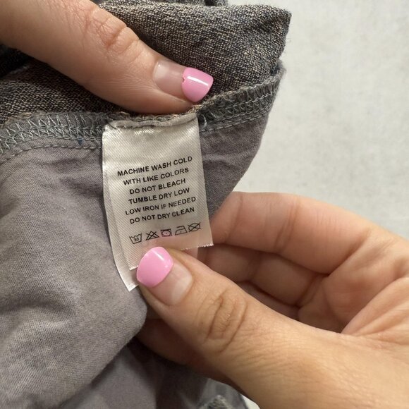 Carbon2Cobalt Pants Womens 6 Linen Blend Wide Leg Casual Relaxed Elastic Waist - Picture 9 of 13